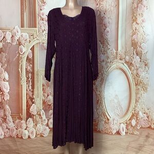 Chic Long Sleeve Purple Dress
